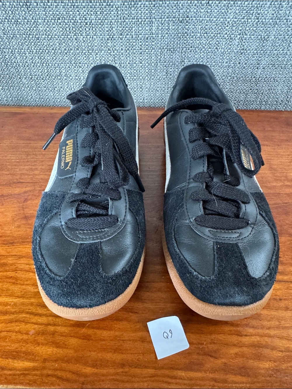 Puma Men's Black & White Suede Sneakers with Gum Sole - Picture 7 of 11